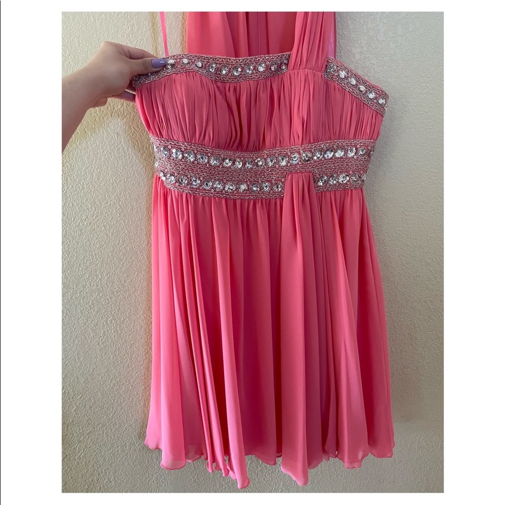 Coral Cocktail Dress. Size 12. From May Queen USA.